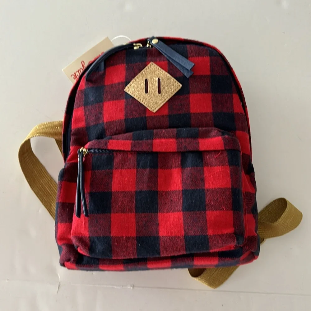 Cat & Jack Kids Buffalo Check Backpack